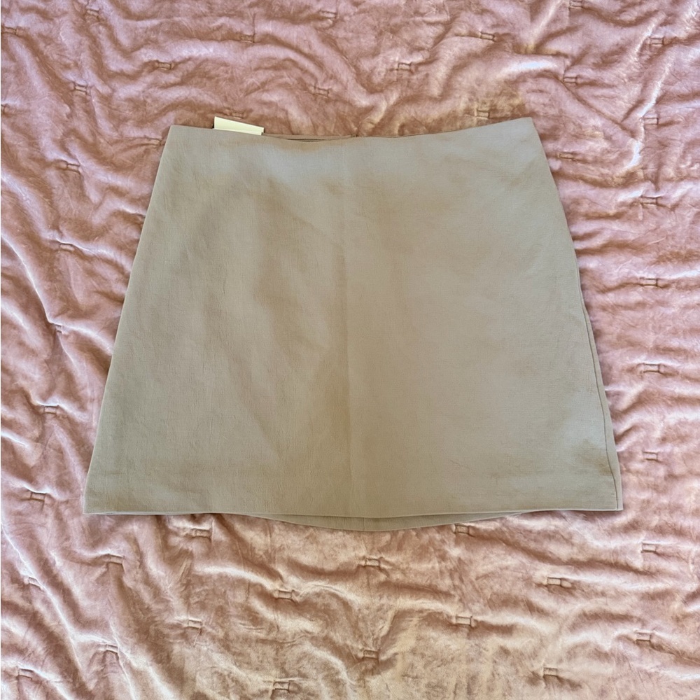 Aritzia Classic Minimalist Taupe Women's Mini Skirt